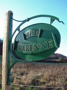 blacksmith hand forged house sign